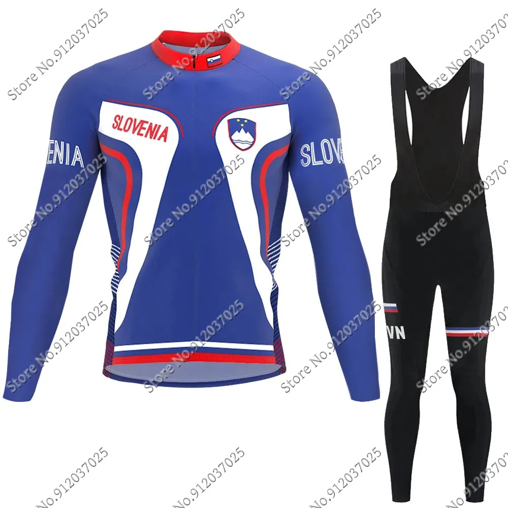 

2022 Slovenia National Team Cycling Jersey Set Summer Long Sleeve Clothing Suit MTB Bike Road Pants Bib Maillot Ciclismo