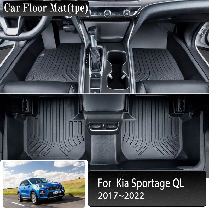 Автомобильный коврик TPE для Kia Sportage QL KX5 2017 2018 2019 ~ 2022 Универсальные кожаные коврики