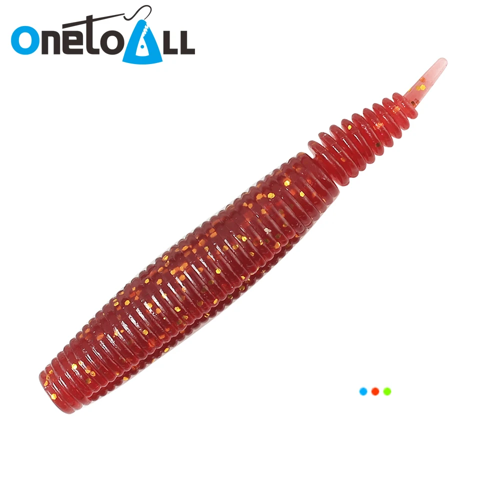

OnetoAll 10 PCS 9 cm 6 g Floating Bait Needle Tail Soft Grub Lure Artificial Fishing Accessorie Silicone Bass Carp Worm Swimbait