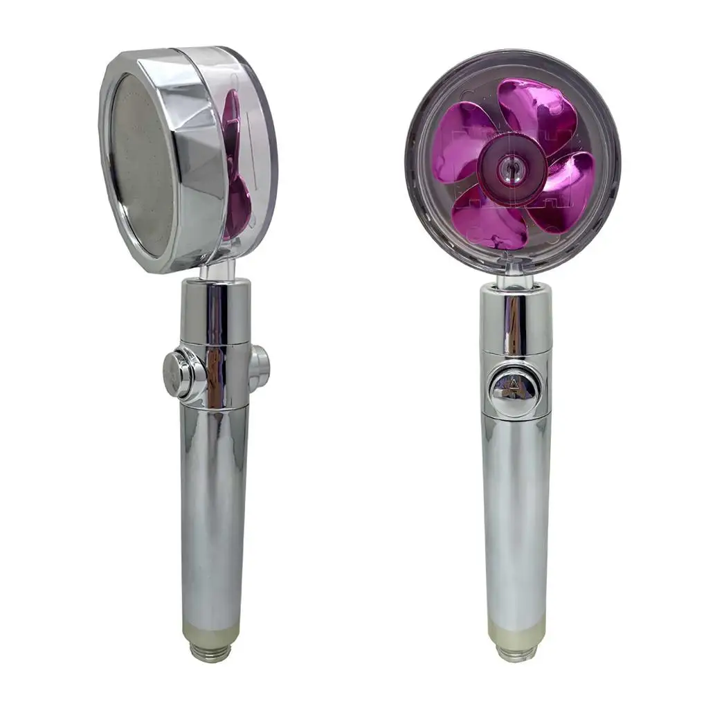 

Shower Head Handheld Booster Shower 360 Degrees Rotating Water-Saving Sprayer Propeller Showers with 100 Outlet Holes for Golden