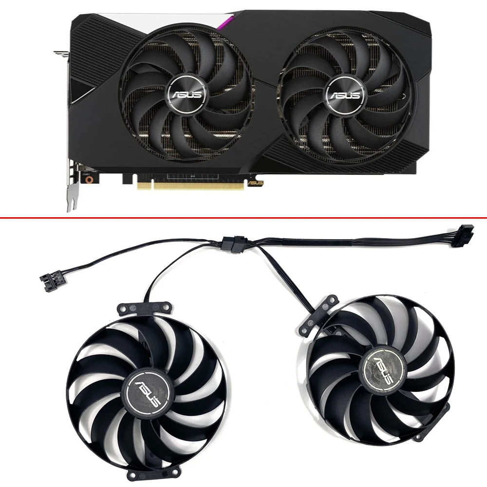 Кулер для графической карты ASUS GeForce RTX 3060 Ti 3070, 2 шт., 95 мм, 7 контактов