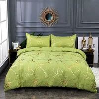 luxury bronzing bedding set 3d print european style for bedroom duvet cover 200x200cm bedspread on the bed pillowcase home decor