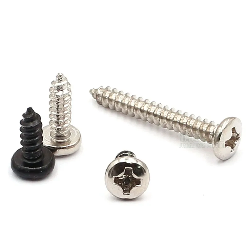 

100Pcs M2 M2.3 M2.6 M2.9*4/4.5/5/6/7/8/10/12mm Phillips Head Micro Screws Round Head Self-tapping Electronic Small Wood Screws