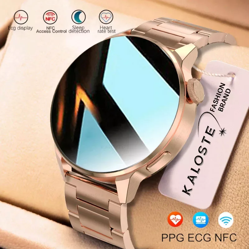 

2022 NFC Smart Watch Men 390*390 Screen GPS Movement Track Sport Watches Women Wireless Charging Bluetooth Call ECG Smartwatch
