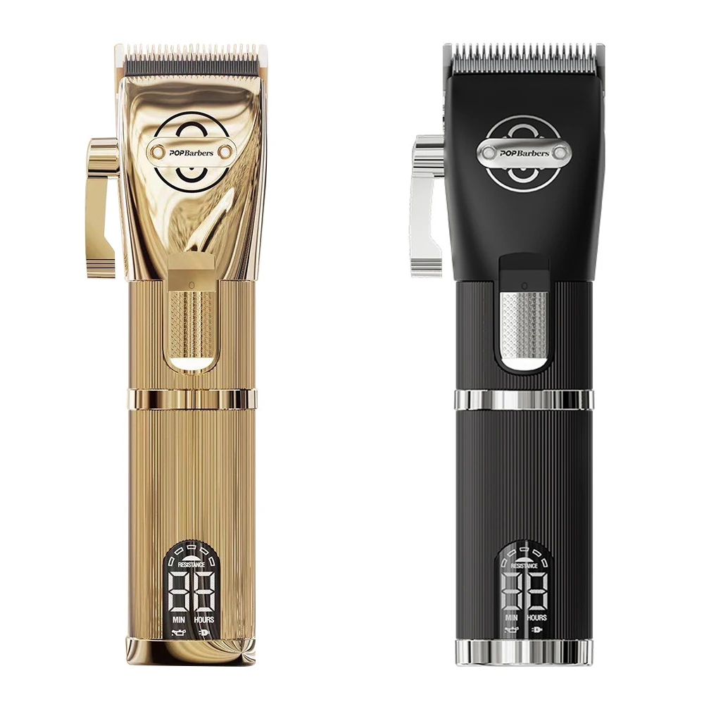 Large Battery Capacity P800 Hair Clipper Oil Head Electric Golden Carving Scissors Shaver Professional Hair Trimmer
