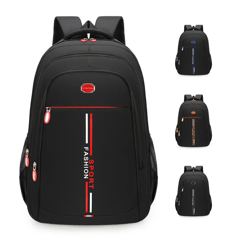 

Men's Backpack Large Capacity Sports Outdoor Hiking Bag Middle School Students Trend Simple Casual Oxford Cloth Schoolbag