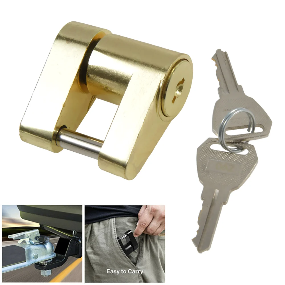 

1 шт. маленький замок для прицепа из твердой латуни для соединителя крючка защита от кражи аксессуары для автомобильного прицепа
