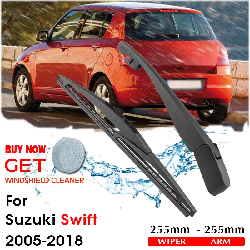 

Car Wiper Blade Rear Back Window Windscreen Windshield Wipers For Suzuki Swift Hatchback 255 mm 2005-2018 Auto Accessories