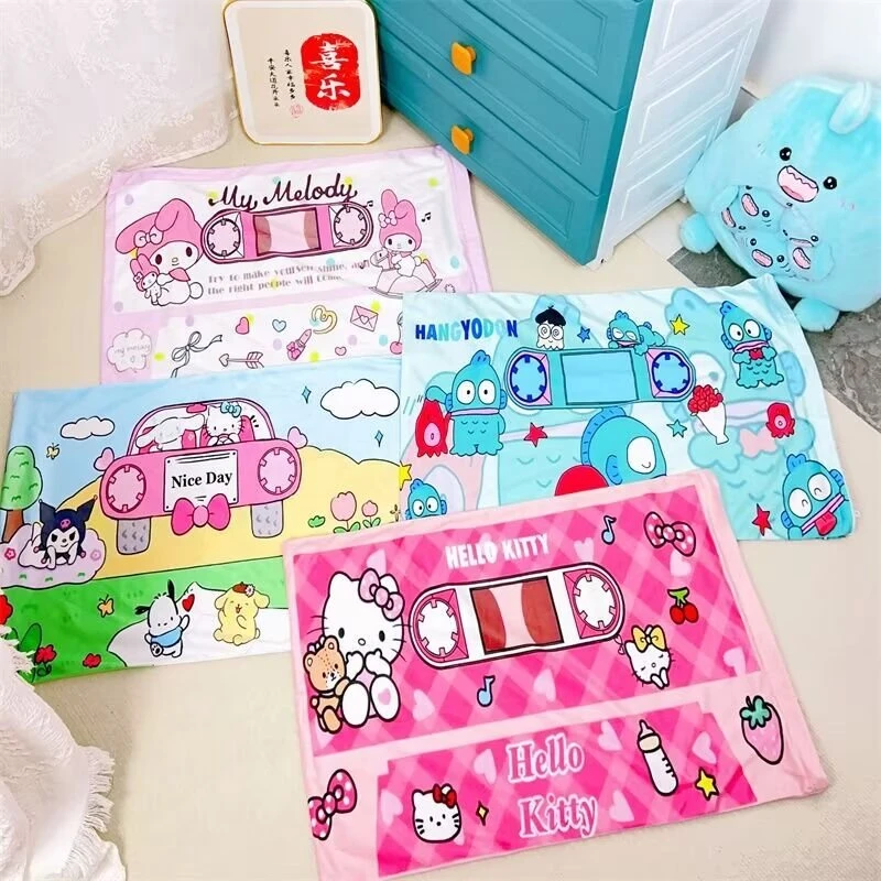 Японское аниме Hello Kitty Kuromi плюшевая наволочка Милая Sanrio My Melody Hangyodon постельное