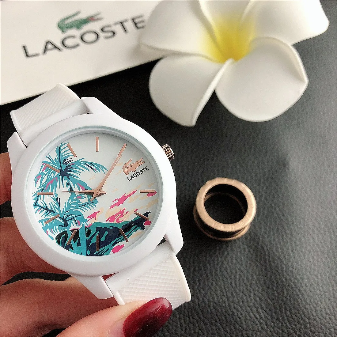 2023 popular European style silicone student watch fashion beautiful landscape map design all-match women's watch