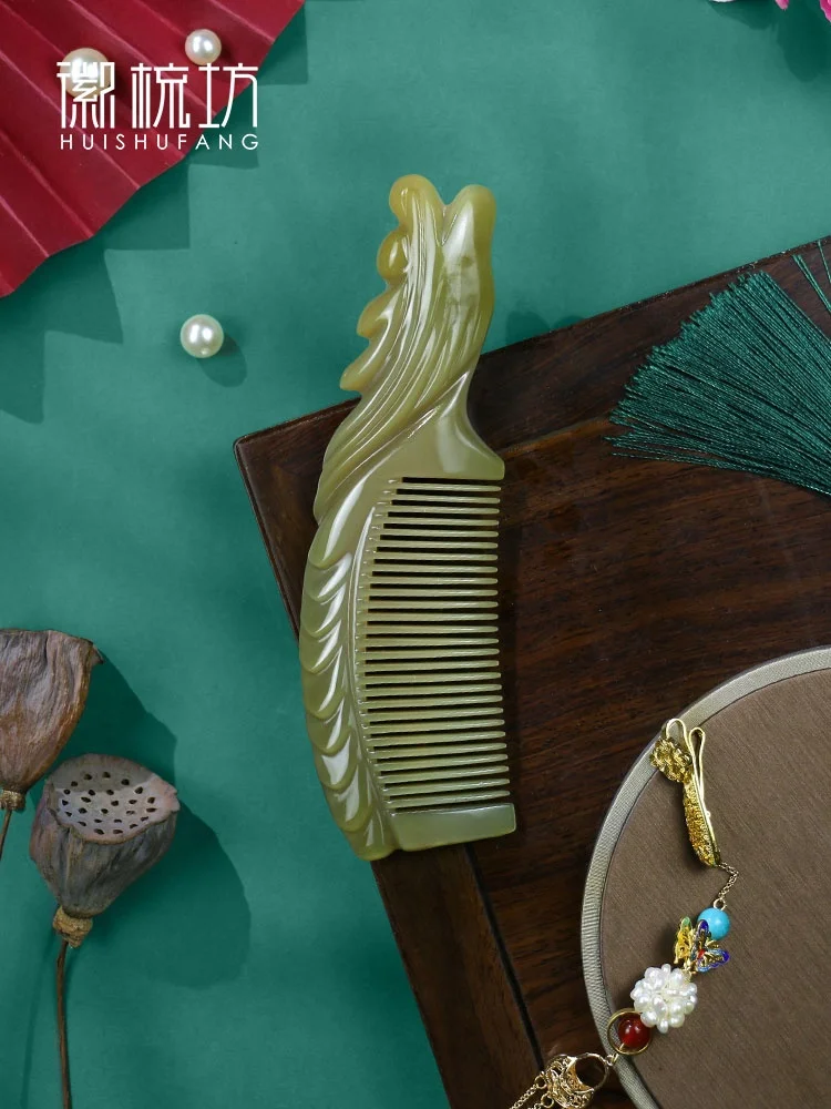 

Tibet Yak Horn Comb Horn Comb Natural Comb Anti-Boutique Gift Static Household Smooth Hair Not Easy to Break Horn Comb