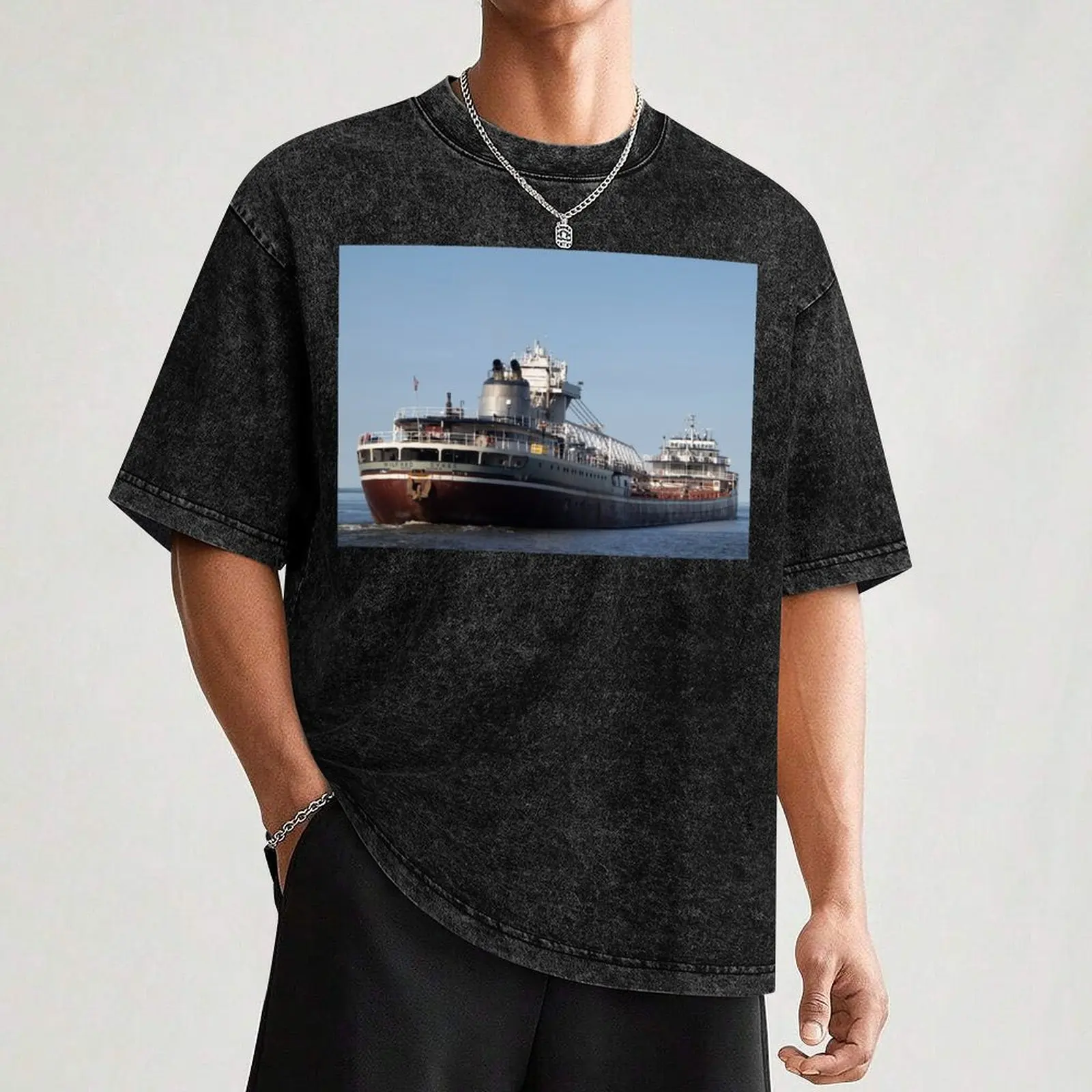 Футболка Wilfred Sykes Lake Freighter подарки для парня рубашки с рисунком возвышенные мужчин