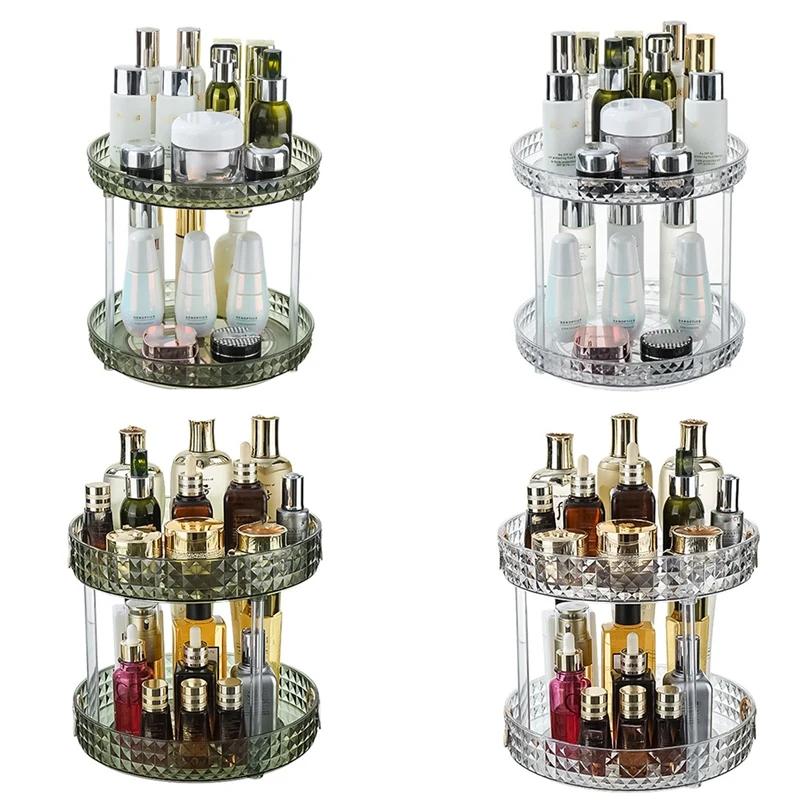 Вращающийся ящик для хранения косметики органайзер макияжа настольный поднос