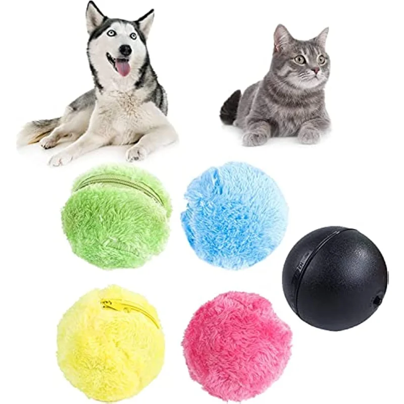 Magic Roller Ball Activation Automatic Ball Dog Cat Interactive Funny Chew Plush Electric Rolling Ball Pet Dog Cat Toy