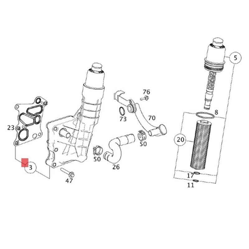 Детали двигателя автомобиля масляный радиатор в сборе 2711801410 сменные аксессуары
