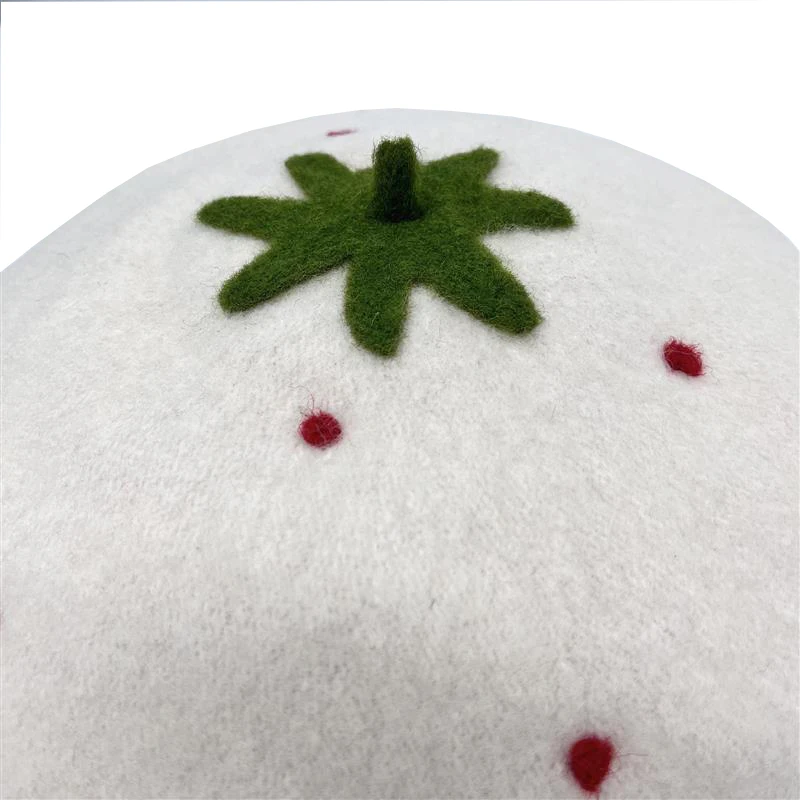 Новинка Дамский симпатичный красный берет RH из шерсти клубничного цвета