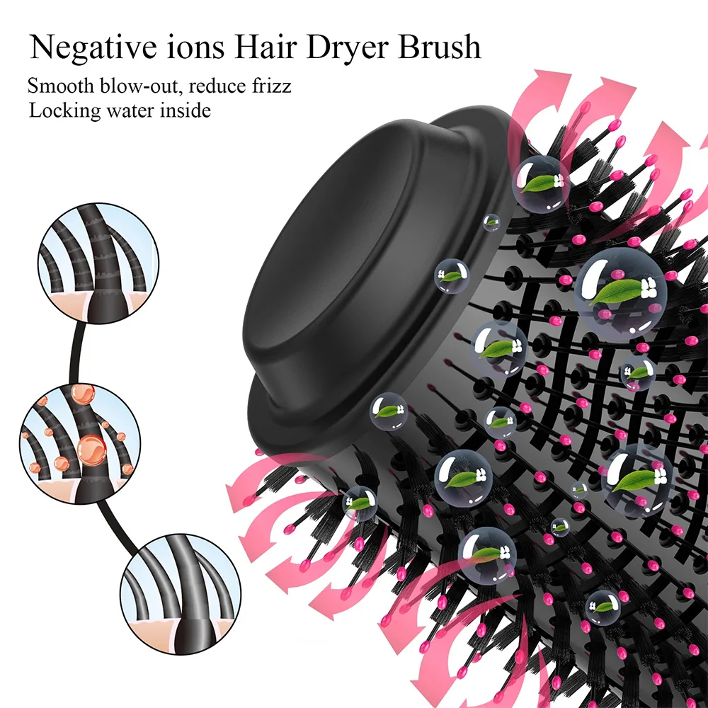 1000W Professional Hair Dryer Hot Air Brush Styler Electric Blow Dryer Hair Straightener Multi-Function Hair Styler Curler Comb