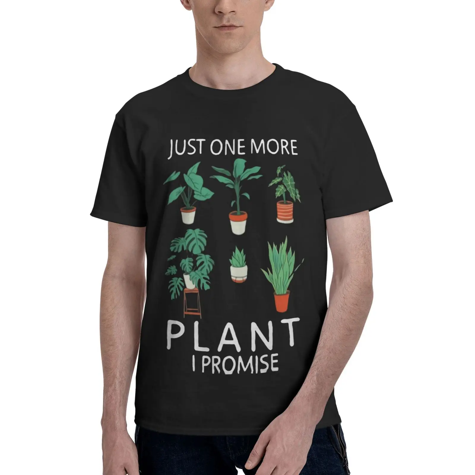 

Just One More Plant I Promise T Shirt Short Sleeve T-Shirts Oversized T-Shirt Blouse Men's Clothing Men's Clothes Shirt Grunge