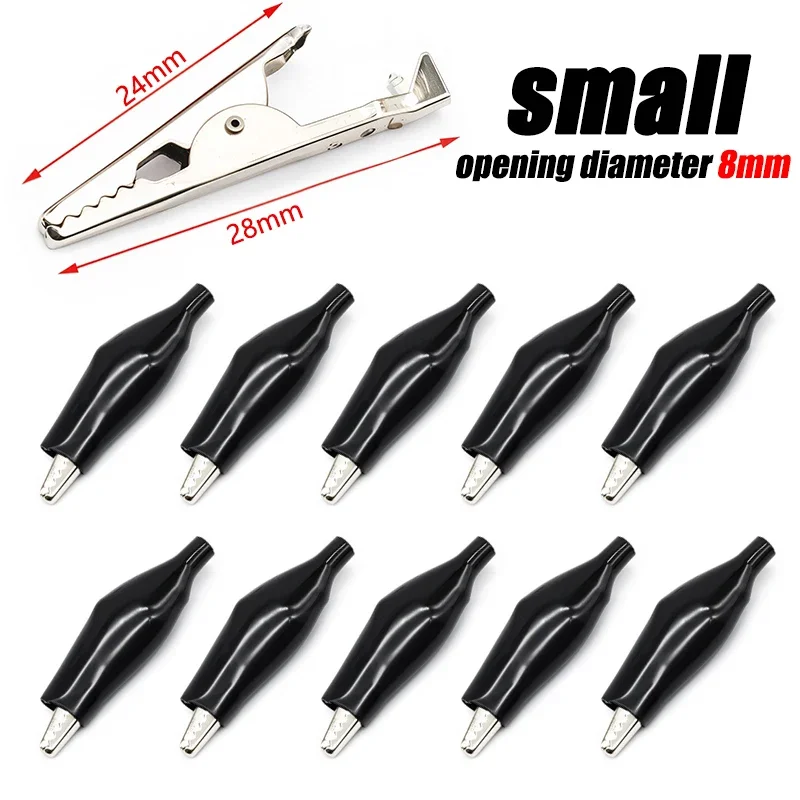 

10 шт. металлический зажим типа «крокодил» 28 мм 35 мм 45 мм тестовый зонд метр крокодиловый электрический зажим пластиковый ПВХ рукав