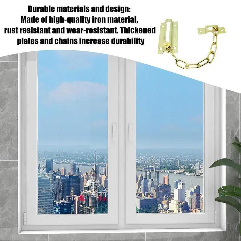 Защитная дверная цепь утолщенная защита цепи с замком устойчивая к ржавчине