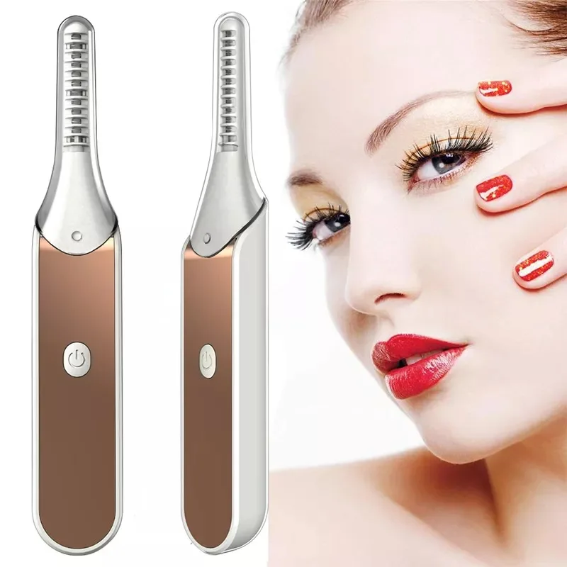 

Electric Heated Eyelash Curler LCD Display Eyelash Curler Make up Long Lasting Eyelash Natural Curling USB Rechargeable