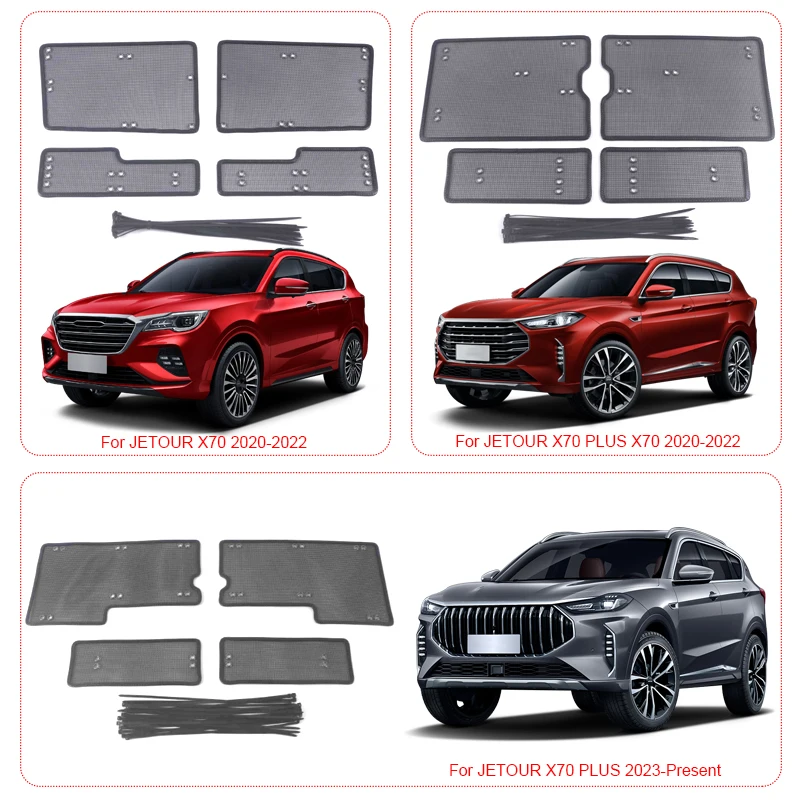 

Car Insect Screening Mesh Front Grille Insert Net Styling Stainless Steel For JETOUR X70 PLUS X70 2020-2025 Auto Accessories