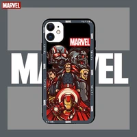 marvel ironman phone case cover for iphone 13 12 pro max 11 8 7 6 s xr plus x xs se 2020 mini transparent all inclusive softcase