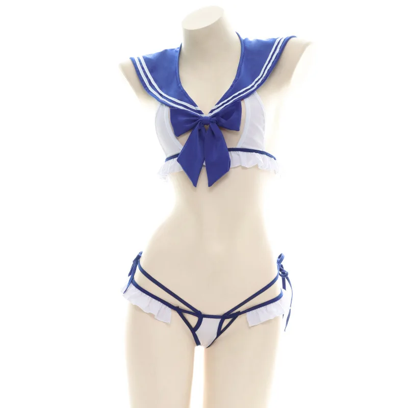 Костюм моряка с бантом из аниме для ролевых игр привлекательный купальник Bikin