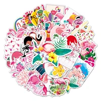 103050pcs cartoon cute flamingo sticker for kids toys luggage laptop ipad gift guitar mug journal waterproof sticker wholesale