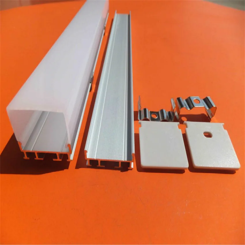 YANGMIN-Sistema de canal de aluminio LED, 3 pies/1M, 26x23mm, plata, forma de U, ancho interno, 23mm, con cubierta, tapas de extremo, envío gratis