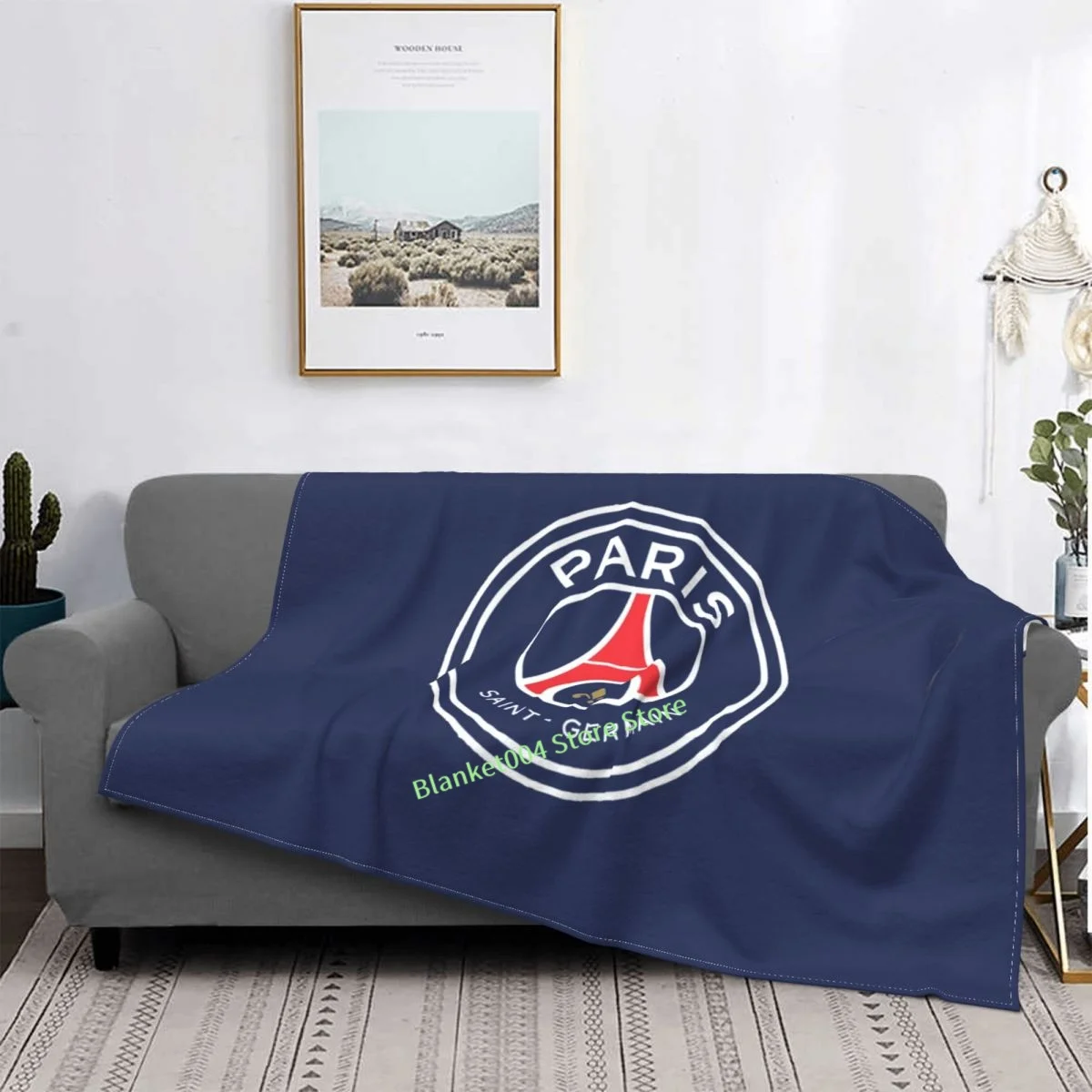 

Germain New Arrival Fashion Leisure Flannel Blanket Parissg Red Blues Blue Ligue 1 French Olympique De Marseille Edinson Soccer