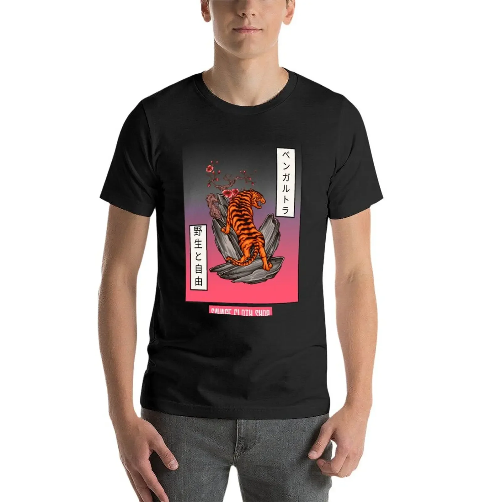 Japanese Tiger T-Shirt affliction shirts summer top anime t street wear tshirts for men |