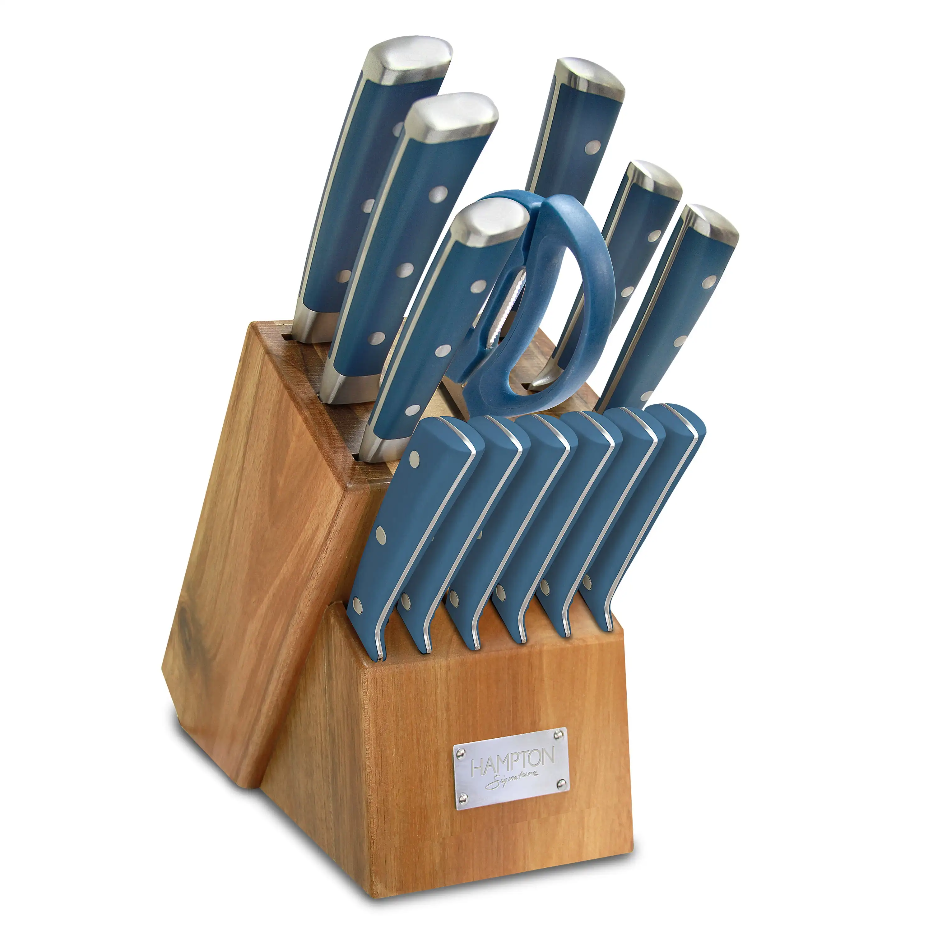 

Hampton Signature Stellar 14 Piece Knife Block Set, Bluekitchen knives set , Knife holder