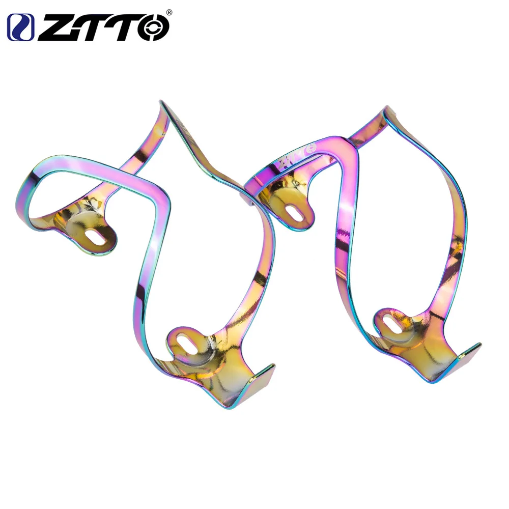 

ZTTO Bicycle Aluminum Alloy Water Bottle Cage Kettle Rack MTB Mountain Colorful Electroplating Bike Cup Parts Cycling Equipment