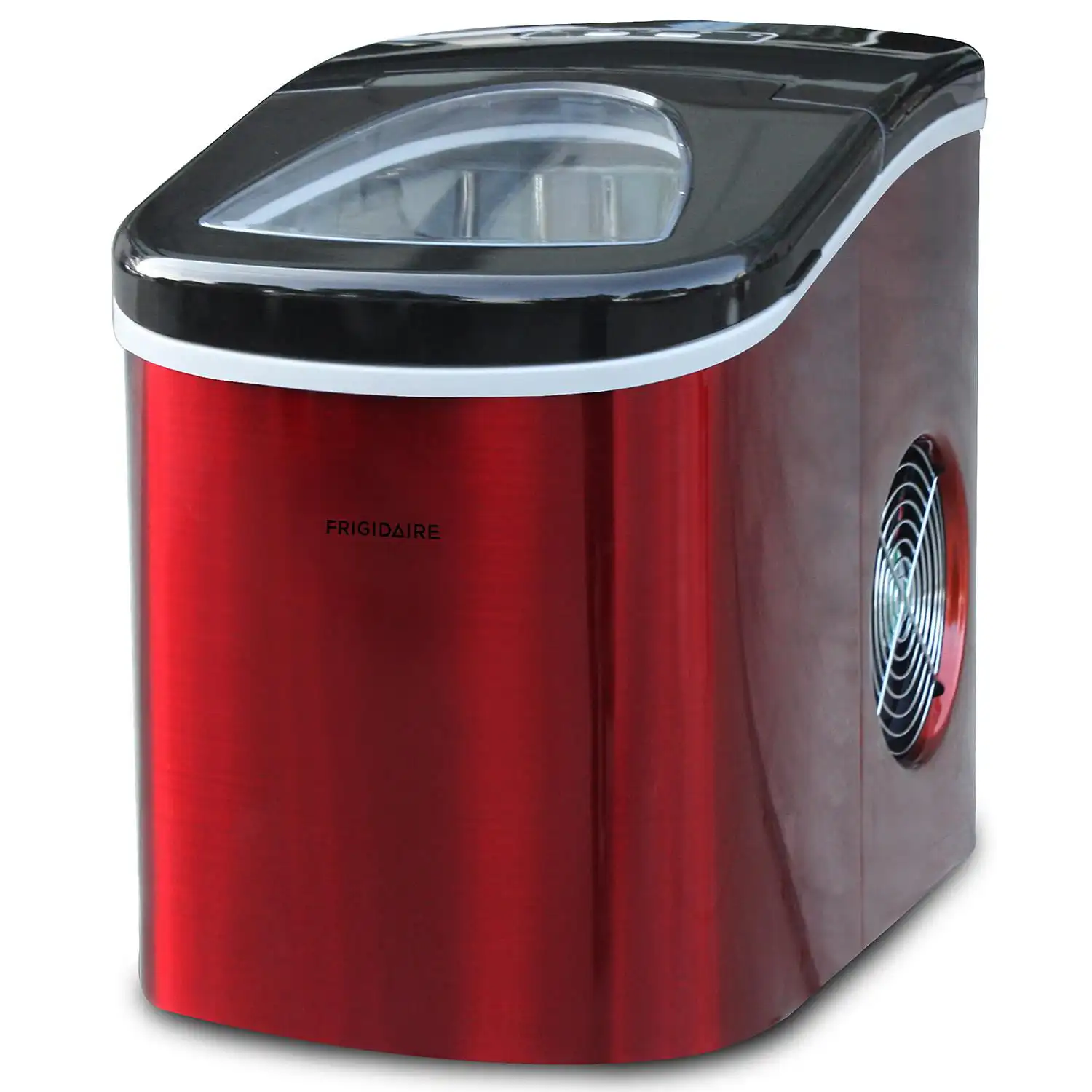 

Frigidaire 26 lb. Countertop Ice Maker EFIC117-SS, Red Stainless Steel