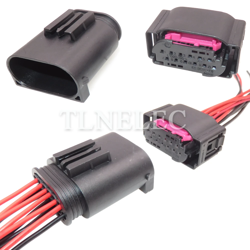 12 контактов, автомобильный разъем, смена полосы автомобиля, вспомогательный провод, кабельные розетки для BMW Porsche 4E0972713 1534151-1 1534152-1 1-967680-1