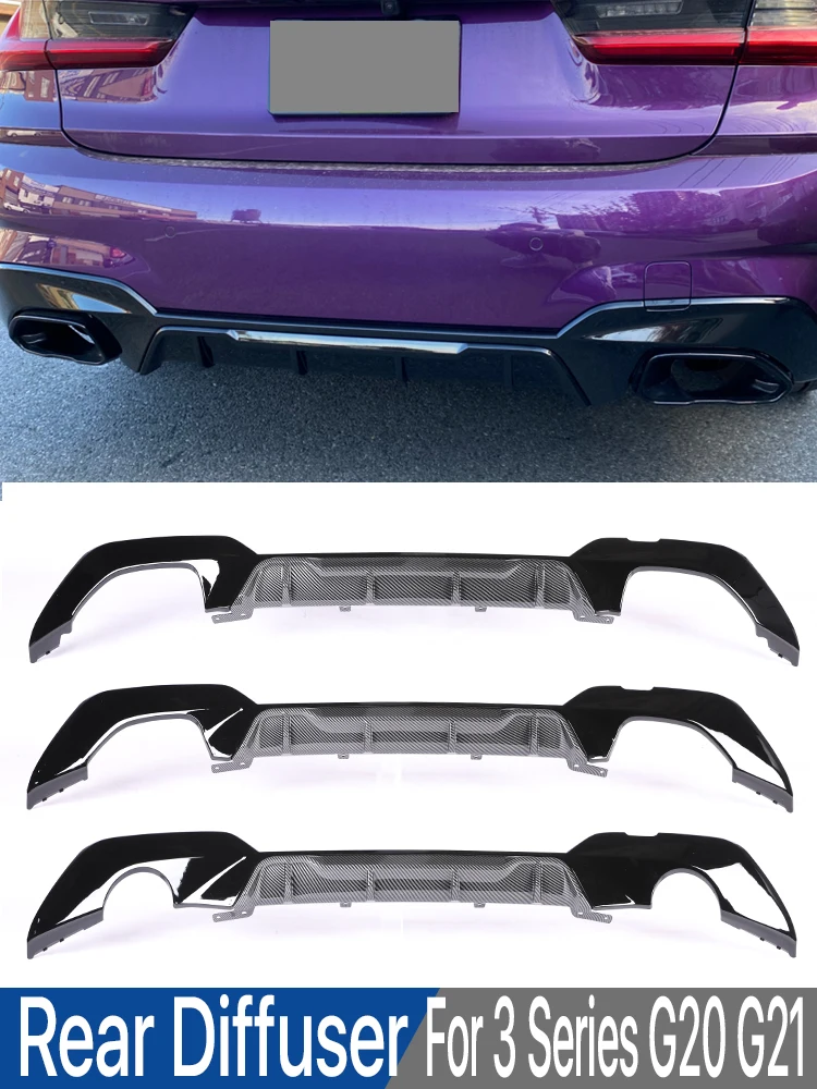 

Rear Bumper M Competition Diffuser Spoiler Lip Body Kit For BMW 3 Series M340i 325i 320i G20 G21 2019 2020 2021 M Tech Sport