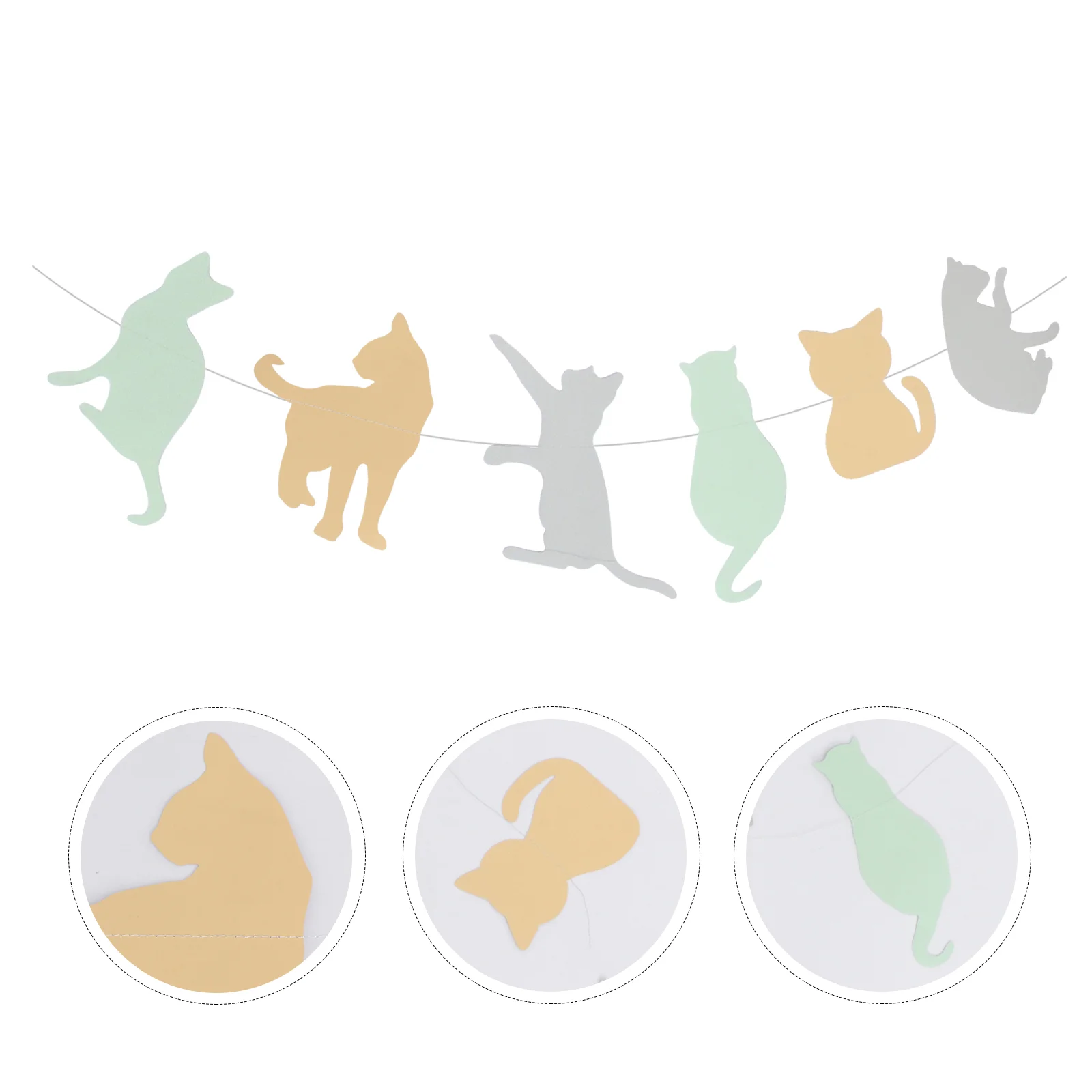 

Banner Birthday Dog Party Cat Garland Supplies Pet Door Decor Celebration Shop Bunting Animals Hanging Poms Cartoon Pom Tissue