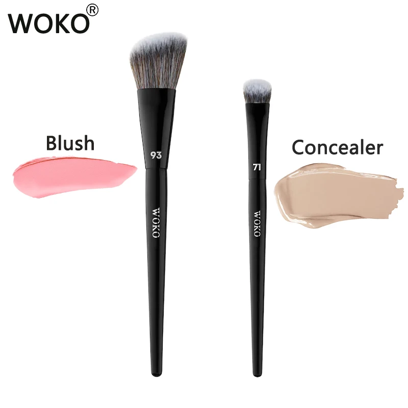 

PRO 93 Blush Brush Face Contour Powder Blush Brush PRO 71 Professional Synthetic Hair Shadow Cream Concealer Makeup Brush