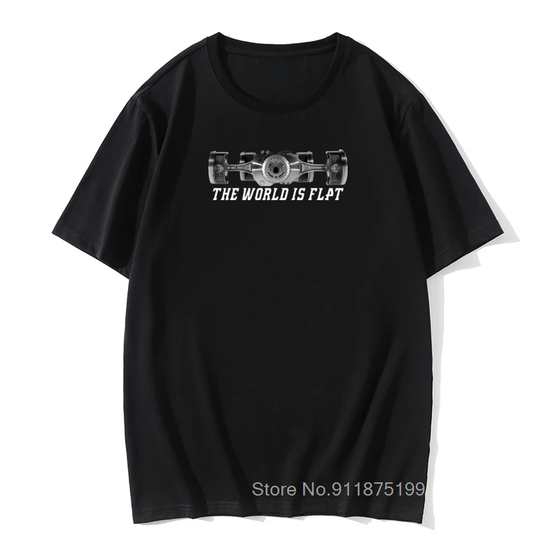 

Car Geek Love Boxer Engine The World Is Flat Men Tshirts Leisure Tees Round Neck Tee Shirt Pure Cotton Graphic Tops