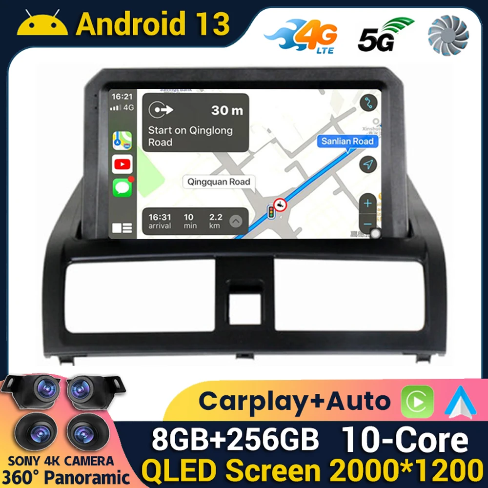 

Автомагнитола Carplay для Honda Accord 7 VII 2002 2003 2004 2005 2006 2007 2008, Android 13, автомобильный радиоприемник, мультимедийный плеер с GPS, стерео, Wi-Fi + 4G