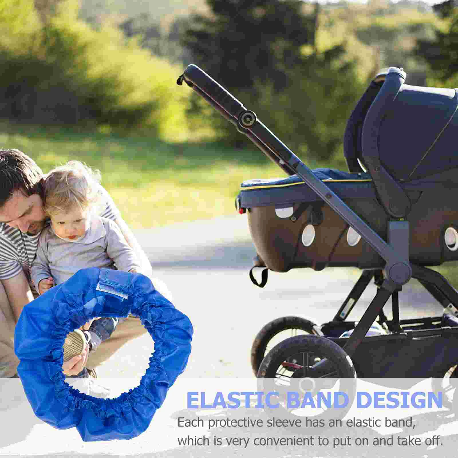 4 Pcs Wheel Cover Pushchair Wheelchair Accessory Stroller Protective Wagon Anti-slip Accessories Protector Cart
