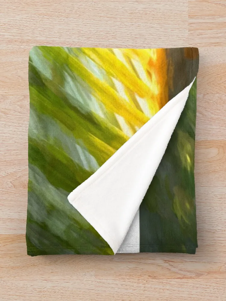 Зеленые саго пальмовые листья абстрактное одеяло X103 аниме лохматое одеяла