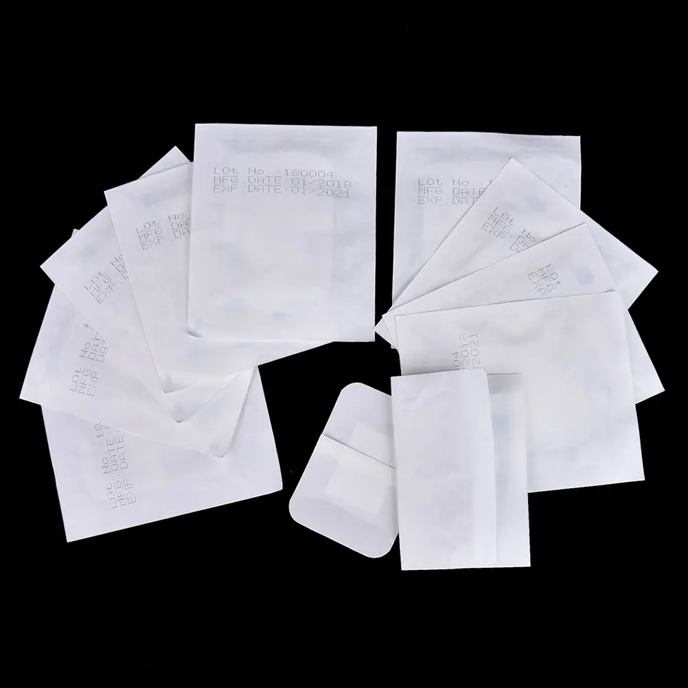 

Non-woven Medical Adhesive Wound Dressing Band aid 10PCs 6x7cm Hypoallergenic Bandage Large Wound First Aid Outdoor