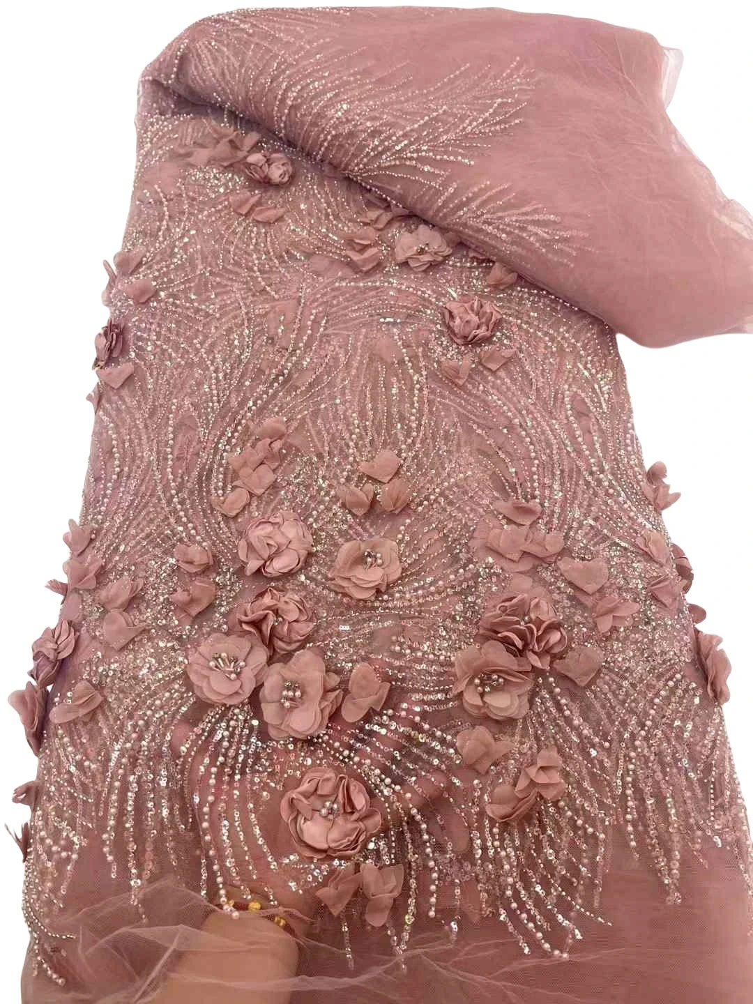 2025 новейшая элегантная лучшее качество очень мягкая 3D-аппликация сетчатая тюль