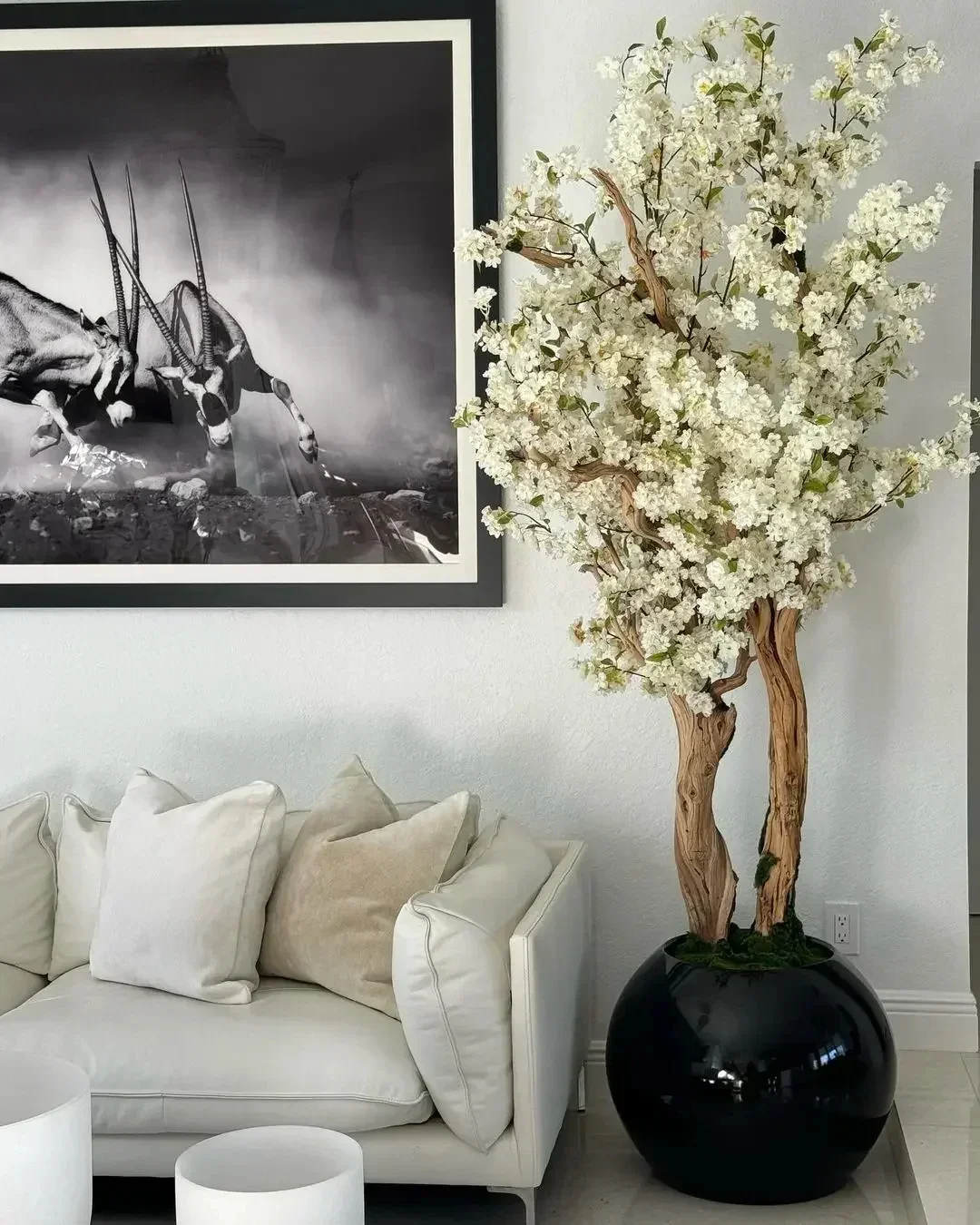 Искусственный бонсай с растением домашние большие растения горшки высокие