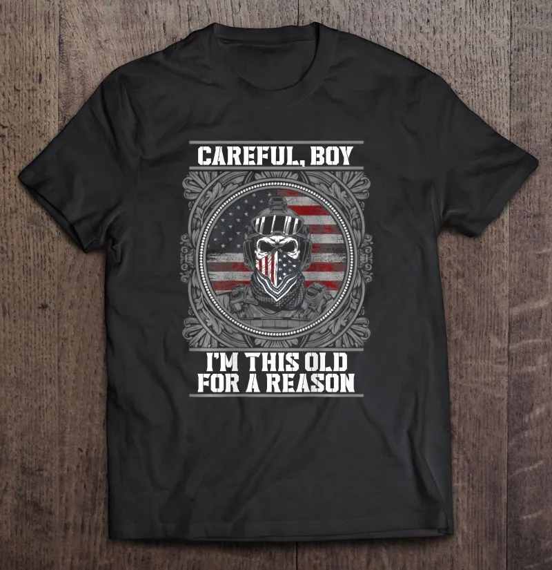 

Мужская хлопковая футболка с надписью "осторожно"