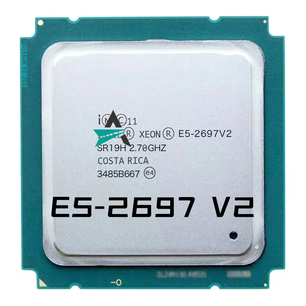 Used  xeon e5 2697 v2 2.7GHz 30M QPI 8GT/s LGA 2011 SR19H C2 E5-2697 v2 CPU Processor 100% normal work LGA2011 CPU