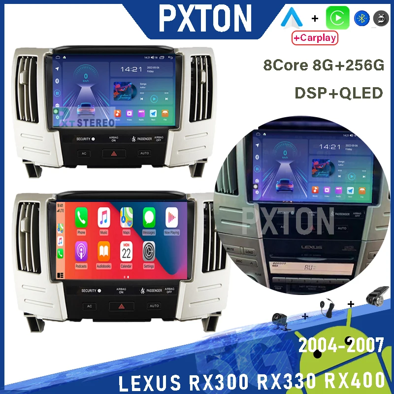 

Автомобильная Мультимедийная система pdonson для LEXUS RX300, RX330, RX400, 2004- 2007, Android, 8 + 256 ГБ, 4G, GPS
