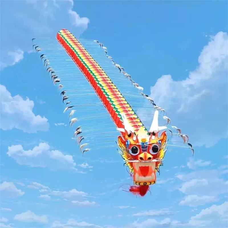 Бесплатная доставка 50 м китайский воздушный змей-дракон с летающей ручкой